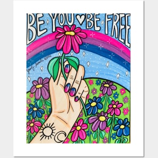 Be You Be Free Bisexual Pride Posters and Art